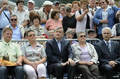 Predsednik republike dr. Danilo Türk se je udeležil vseslovenskega srečanja upokojencev (foto: Nebojša Tejić/STA)