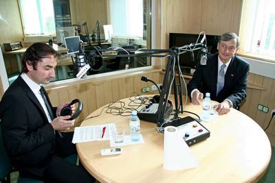 Intervju predsednika republike dr. Danila Türka za Radio Slovenske gorice (IV. radijska mreža) (foto: Marjan Dvoršak)