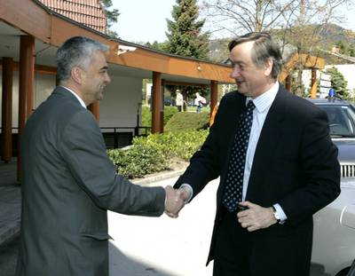 Predsednik republike dr. Danilo Türk se je srečal z županom Občine Zreče mag. Borisom  Podvršnikom (foto: Tina Kosec/STA)