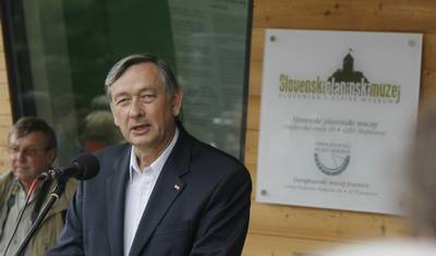 Predsednik republike dr. Danilo Türk je odprl Slovenski planinski muzej (foto: Stanko Gruden/STA)
