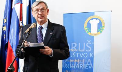 Predsednik republike dr. Danilo Türk se je udeležil slovesnega odprtja prostorov izobraževalnega centra Društva kuharjev in slaščičarjev Slovenije (foto: Stanko Gruden/STA)