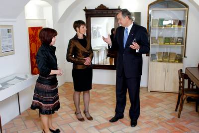 Predsednik republike dr. Danilo Türk je obiskal Schwentnerjevo hišo (foto: Stanko Gruden/STA)