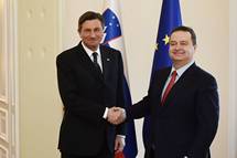 Slovenian President Borut Pahor receives Serbian Minister of Foreign Affairs Ivica Dačić 