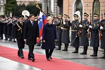 President Pahor Receives Lithuanian President Dalia Grybauskaitë on Official Visit to Slovenia