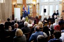 Slovenian president Borut Pahor at the main celebrations to mark the 30th anniversary of the Association of Slovenian Societies in Croatia