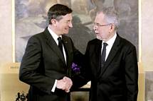 First meeting of President Pahor and the newly elected President of Austria Van der Bellen 