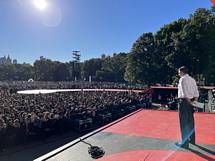 President Pahor addressed the crowd at the Global Citizen concert in New York