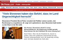 Interview mit dem slowenischen Staatspräsidenten Borut Pahor für Die Presse