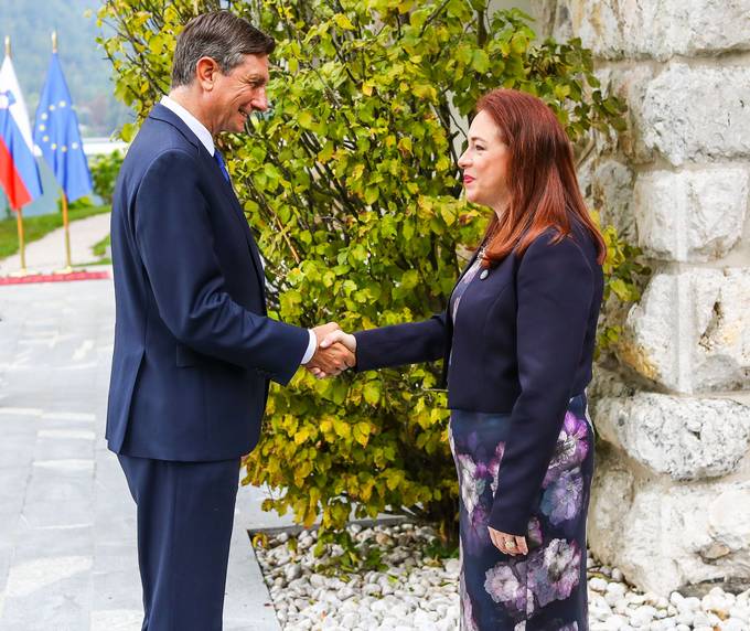 President Pahor attends the 14th Bled Strategic Forum (BSF) and discusses the future of the EU with Estonian President Kersti Kaljulaid