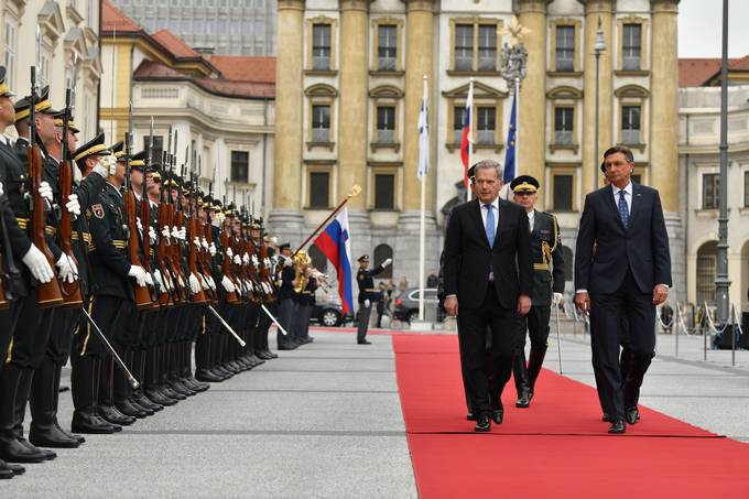 Finnish President Niinistö on an official visit to Slovenia at the invitation of President Pahor