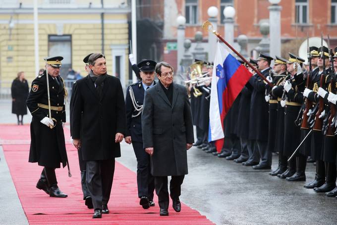 Presidents Pahor and Anastasiades seek stronger ties and more integrated Europe