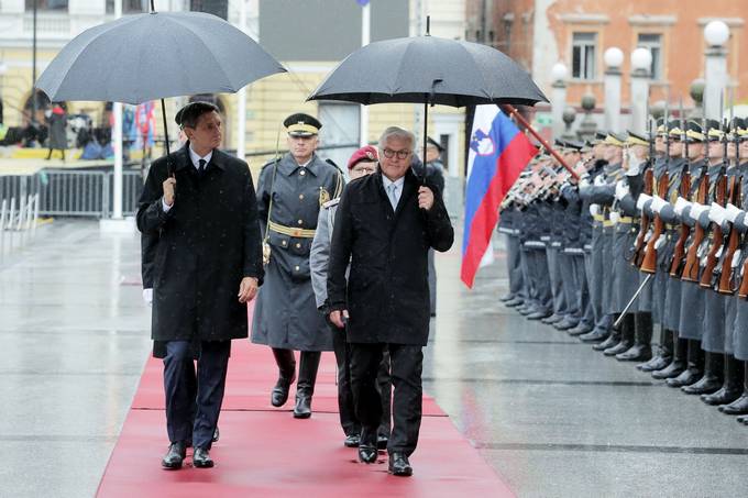 President Pahor welcomes German President Steinmeier on official visit to Slovenia