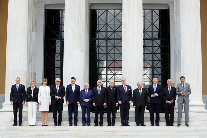 Pahor in Athens with 12 other presidents