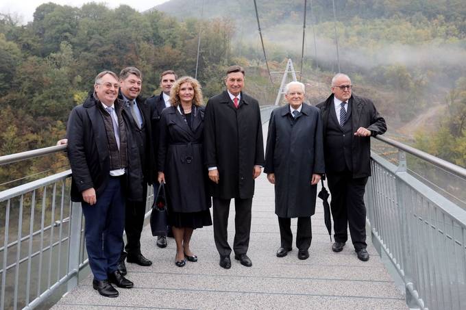 Slovenian President Borut Pahor and Italian President Sergio Mattarella visited the two towns to jointly become the European Capital of Culture in 2025