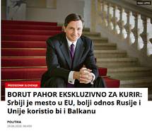 Pogovor predsednika Pahorja za srbski časopis Kurir