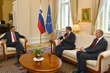 Predsednik Pahor je sprejel rektorja Univerze v Ljubljani prof. dr. Igorja Papiča in njegovega naslednika, prof. dr. Gregorja Majdiča