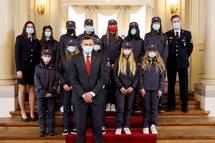 Predsednik Pahor je priredil sprejem ob vročitvi listine Gasilski zvezi Slovenije o častnem pokroviteljstvu nad Gasilskim tekmovanjem CTIF  – Gasilska olimpijada Celje 2022