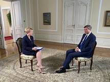 Pogovor predsednika Republike Slovenije Boruta Pahorja za Televizijo Slovenija, oddajo Odmevi