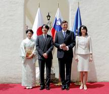 Sprejem Njunih cesarskih visokosti japonskega princa in princeso Akishino