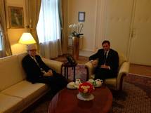 Predsednik republike Pahor s predsednikom Zbora za republiko dr. Šturmom
