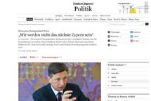Intervju predsednika republike Boruta Pahorja za nemški dnevnik Frankfurter Allgemeine Zeitung: 