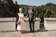 Predsednik Pahor se je na dvorcu Trakoščan srečal z nekdanjo predsednico hrvaške vlade Kosor