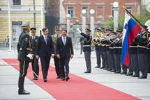 Predsednik Pahor na uradnem obisku v Sloveniji gosti madžarskega predsednika Áderja