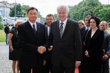 Predsednik Pahor in predsednik deželne vlade Bavarske Seehofer za krepitev vsestranskega sodelovanja