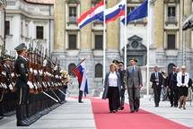 Predsednica Republike Hrvaške Kolinda Grabar-Kitarović na uradnem obisku v Republiki Sloveniji