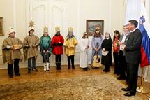 Predsednik republike Borut Pahor sprejel kolednike