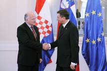 Predsednik republike Borut Pahor sprejel predsednika Hrvaškega sabora Josipa Leka 
