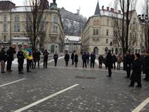 Predsednik republike položil venec pred Prešernov spomenik v Ljubljani in se udeležil 