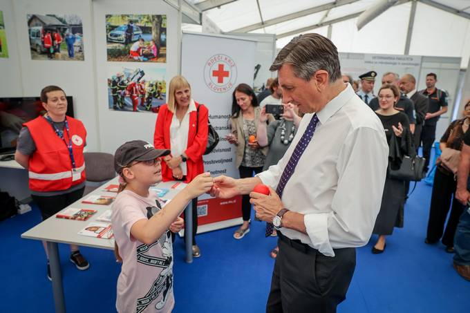 Predsednik Republike Slovenije Borut Pahor se je udeležil odprtja Bogatajevih dnevov zaščite in reševanja na Ptuju