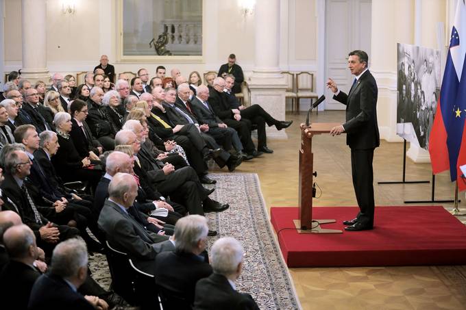 Predsednik Pahor je priredil sprejem v počastitev 30. obletnice Demosa