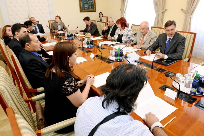 Predsednik Republike Slovenije Borut Pahor je danes sprejel predstavnike romske skupnosti