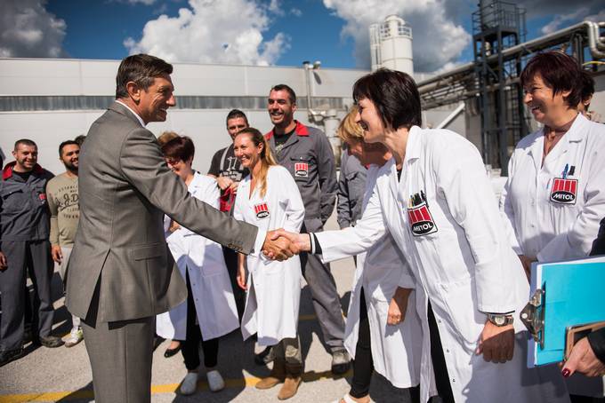 Predsednik Pahor se je udeležil prireditve ob 70-letnici podjetja Mitol