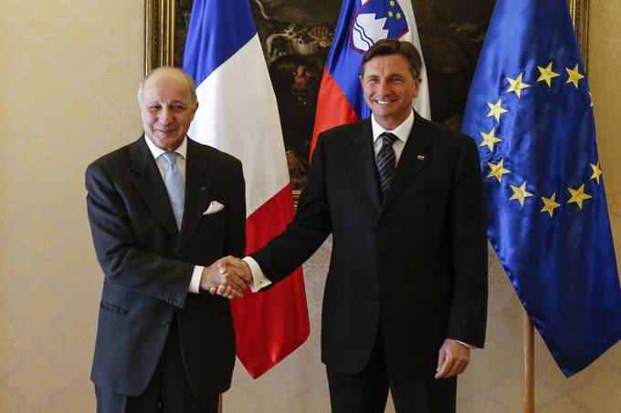 Predsednik Republike Slovenije Borut Pahor se je danes na Brdu pri Kranju udeležil srečanja zunanjih ministrov Brdo Process in se srečal z zunanjim ministrom Francoske republike Laurentom Fabiusom