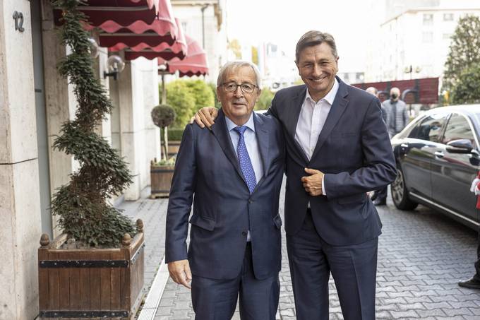 Predsednik Pahor se je srečal z nekdanjim predsednikom Evropske komisije, dolgoletnim premierjem Luksemburga in prijateljem Jean-Claudeom Junckerjem