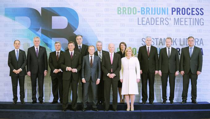 V skupni organizaciji Slovenije in Hrvaške je v Zagrebu potekal izredni vrh voditeljev Brdo Brijuni Process