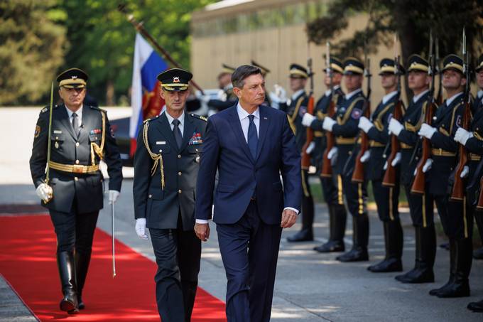 Predsednik Republike Slovenije in vrhovni poveljnik obrambnih sil Borut Pahor na osrednji prireditvi ob dnevu Slovenske vojske