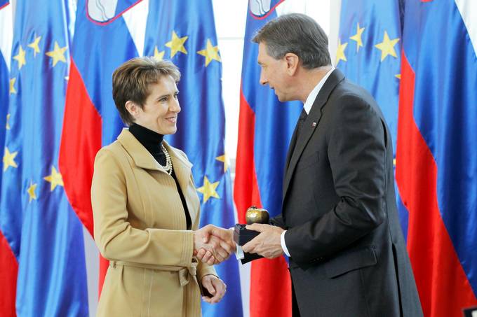 Predsednik republike Borut Pahor in Spomenka Valušnik