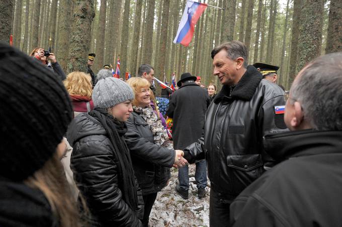 Predsednik republike Borut Pahor na prireditvi ob 71. obletnici poslednjega boja Pohorskega bataljona na Osankarici