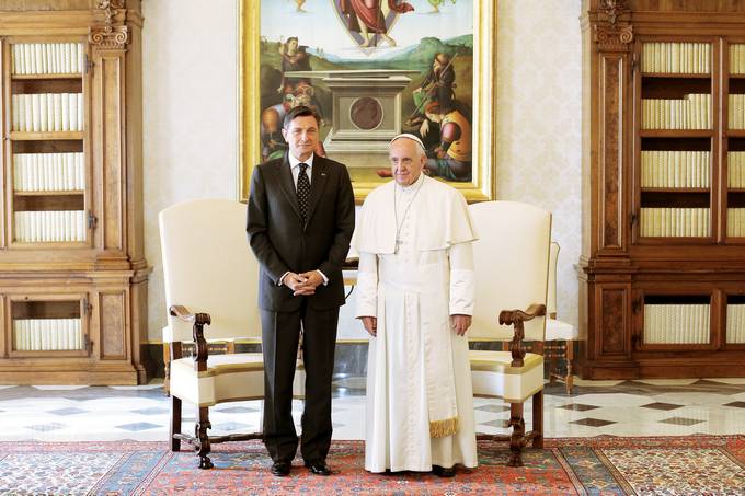 Predsednik republike Borut Pahor na povabilo papeža Frančiška na uradnem obisku pri Svetem sedežu