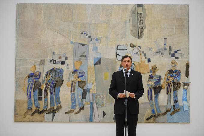 Predsednik republike Borut Pahor se je udeležil odprtja retrospektivne razstave Gabrijela Stupice, ki so jo v Moderni galeriji priredili ob stoletnici umetnikovega rojstva