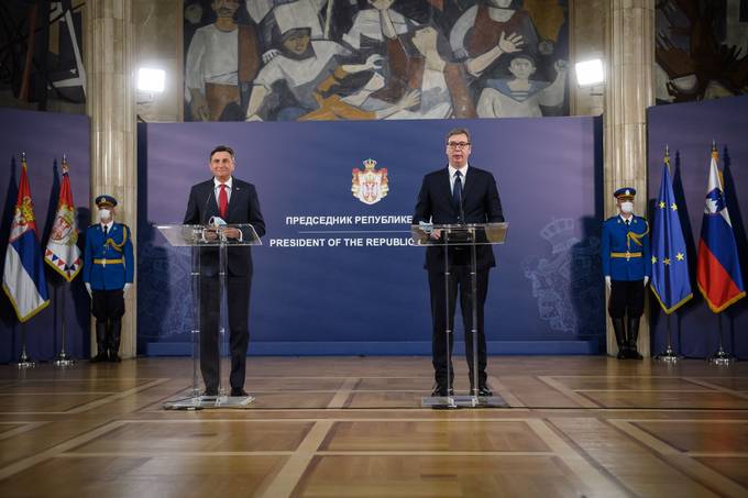 Predsednik Pahor v Beogradu izrazil upanje, da bi deklaracija voditeljev pobude Brdo-Brijuni Process navdahnila Evropsko unijo k njeni pospešeni širitvi