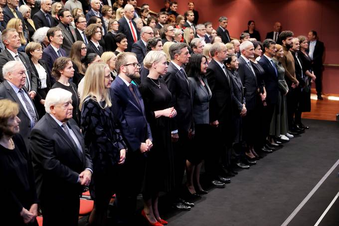 Predsednik Republike Slovenije Borut Pahor in gospa Tanja Pečar sta se udeležila državne proslave ob dnevu reformacije