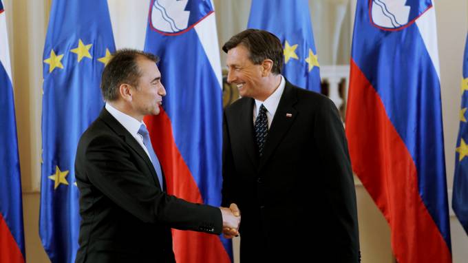 Predsednik republike Borut Pahor in predsednik Državnega zbora Republike Slovenije Janko Veber