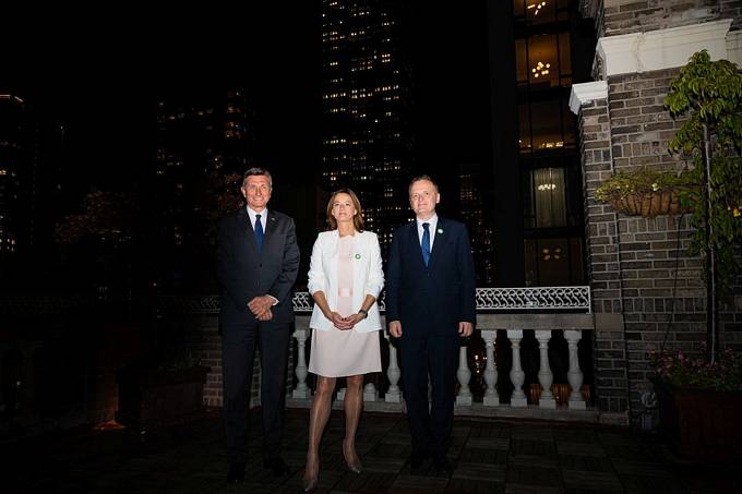 Predsednik Pahor na sprejemu v New Yorku uradno predstavil kandidaturo Slovenije za članstvo v Varnostnem svetu ZN