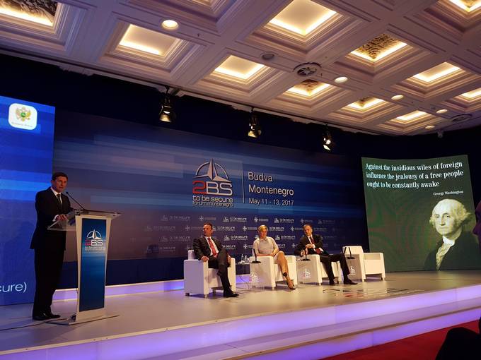 Predsednik Republike Slovenije Borut Pahor na VII. konferenci "To Be Secure (2BS Forum)" v Budvi v Črni gori.