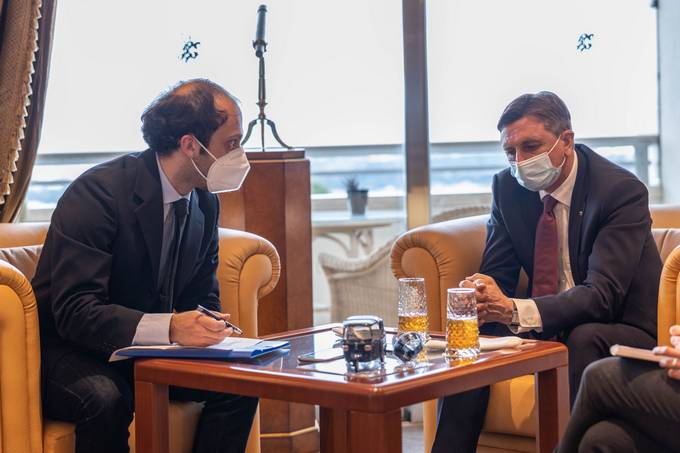 Pogovor predsednika republike Pahorja za agencijo Nova ob robu delovnega obiska v Rimu